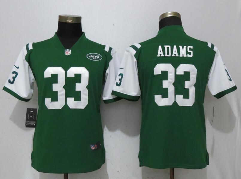 Women New York Jets #33 Adams Green Vapor Untouchable Player Nike Limited NFL Jerseys